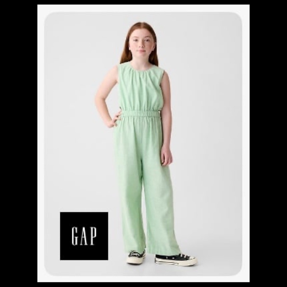 GAP Kids Mint Green Sleeveless Jumpsuit